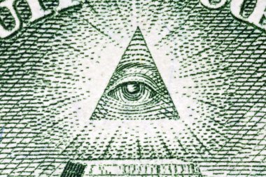 Eye of Providence Macro on the US One Dollar Bill clipart