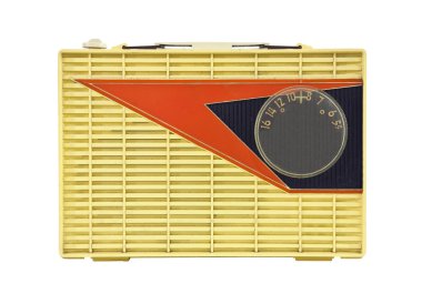 Grungy Vintage 1950's Googie Radio clipart
