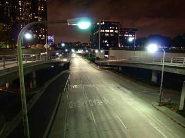 L.A. at night. clipart