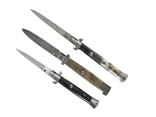 Üç eski anahtarı bıçaklar — Stok fotoğraf