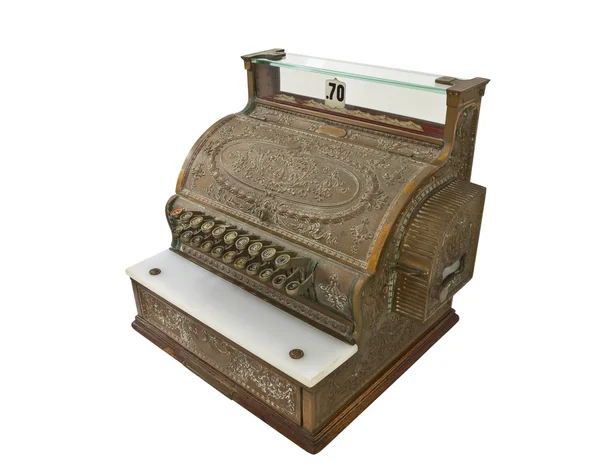 Old Brass Cash Register — Stock Photo, Image
