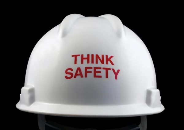 Pense segurança duro chapéu — Fotografia de Stock