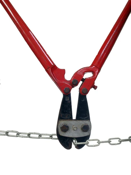 Bolt Cutters Eats Chain — Stock Photo, Image