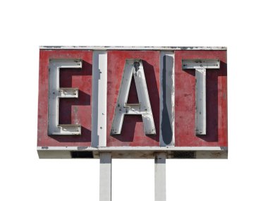 Eat Sign Ruin Isolated clipart