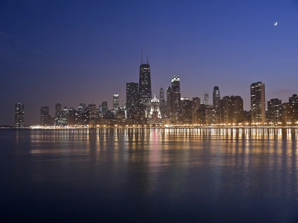 Чикаго ніч — стокове фото