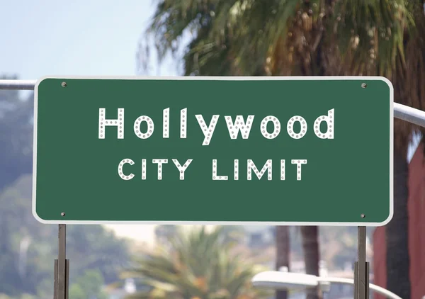 Hollywood stad beperkt teken — Stockfoto