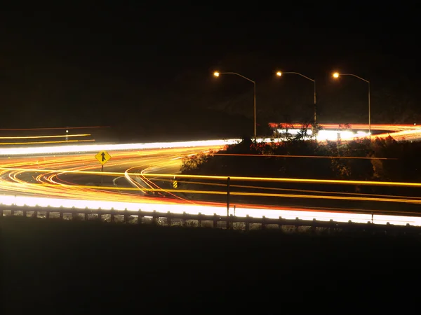 Ronald reagan αυτοκινητόδρομο νύχτα — Φωτογραφία Αρχείου