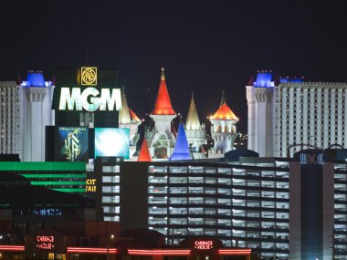 las Vegas'taki MGM ve excalibur resorts