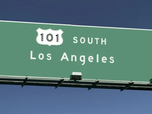 Los Angeles 101 Firma de Autopista — Foto de Stock
