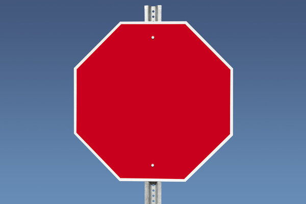 Blank Stop Sign