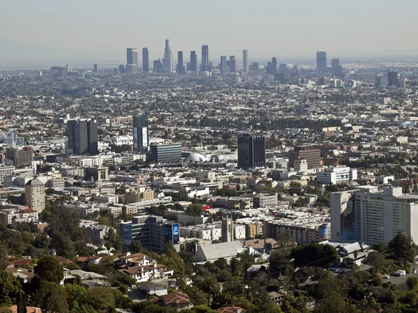 Hollywood e Downtown Los Angeles — Fotografia de Stock