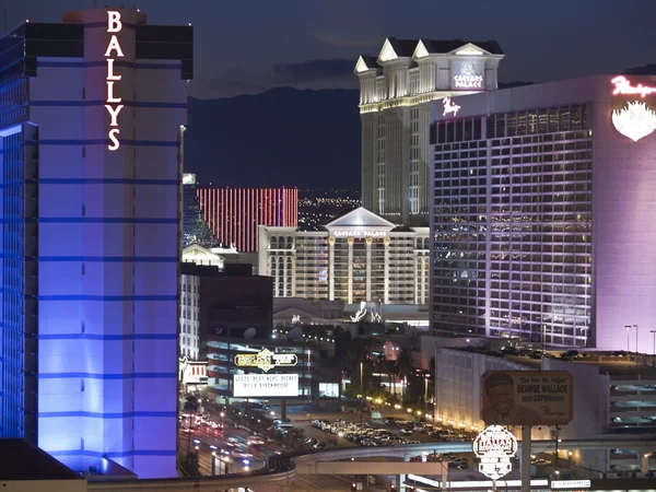 Vegas Strip Hotels Noche — Foto de Stock
