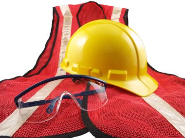 Safety Equipment on White clipart