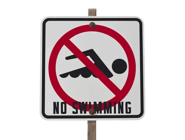 Żadnego znaku pływania. — Zdjęcie stockowe