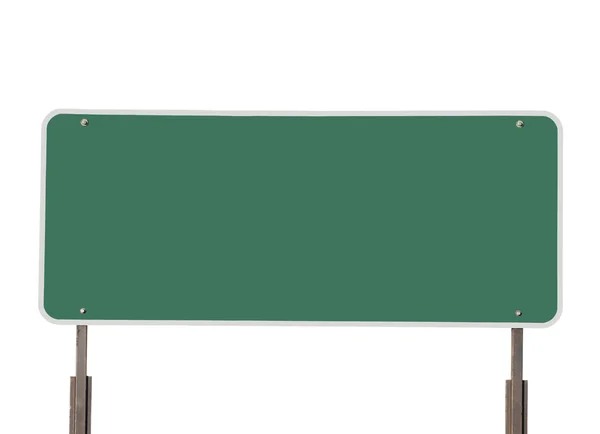 Büyük boş Yeşil Otoban işareti — Stok fotoğraf