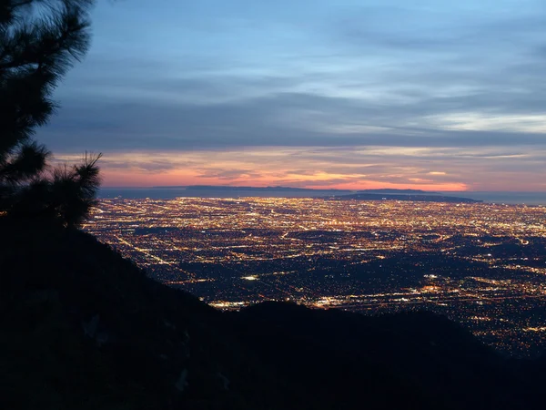 Los Angeles and Catalina at night — Stock Photo, Image