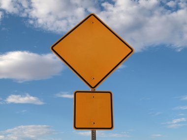 Blank Sign with Blue Sky clipart