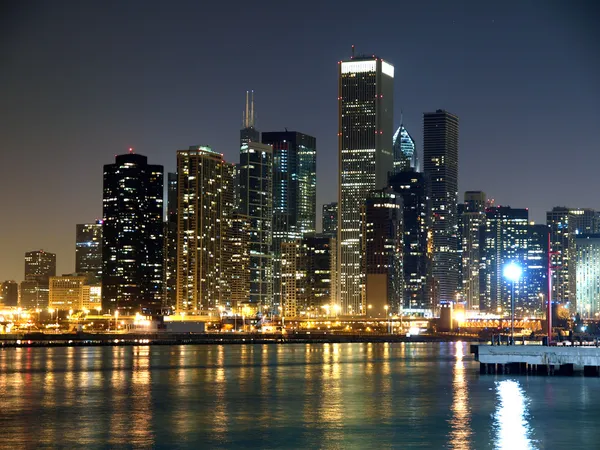 芝加哥的密歇根湖边 — 图库照片