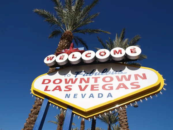 El centro de Las Vegas Welcome Sign — Foto de Stock