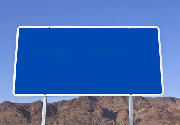 Gran signo azul en blanco — Foto de Stock