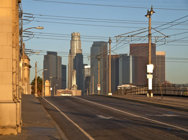 Los Angeles in Luce dell'alba calda — Foto Stock
