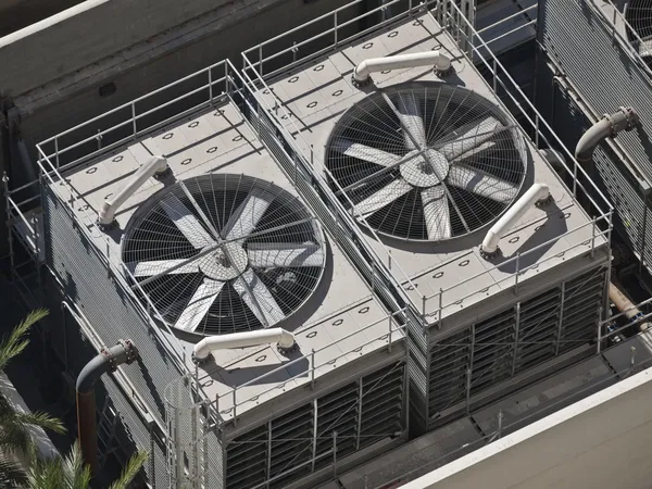 Big Commercial Air Conditioners Stock Photo