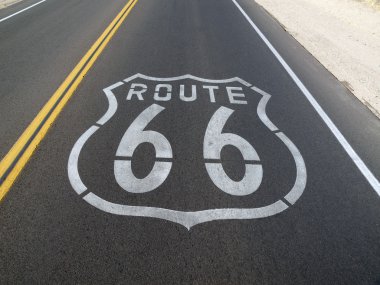 Route 66 Pavement Sign clipart