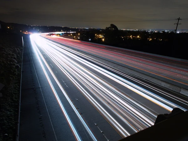 Nacht snelweg — Stockfoto