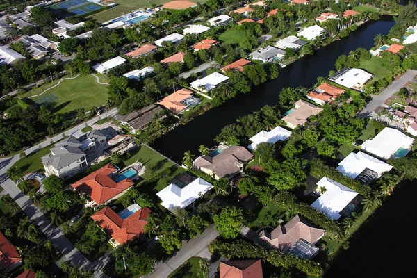 Casas à beira-mar de Miami — Fotografia de Stock