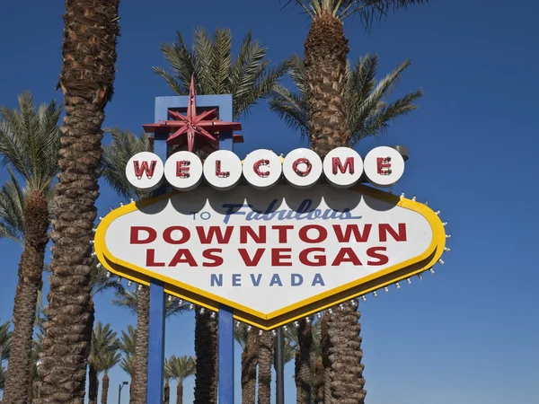 Downtown Las Vegas sinal de boas-vindas — Fotografia de Stock