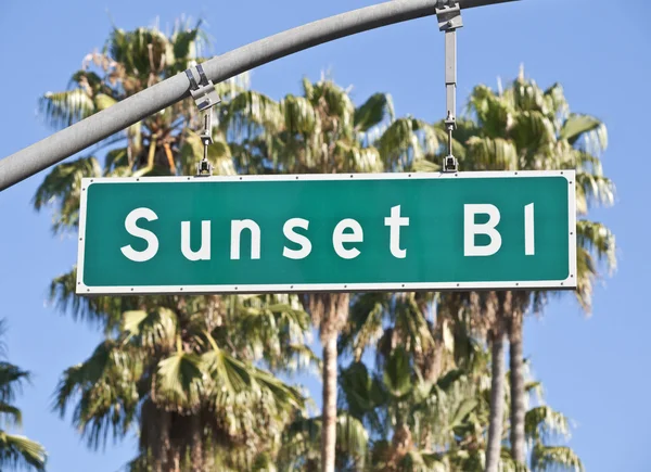Sunset Bulvarı işareti — Stok fotoğraf