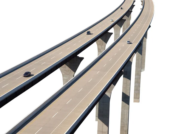 Freeway Bridge Isolation with Cars — Stock Photo, Image