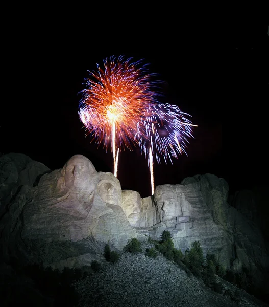 stock image 4th of July at Mt Rushmore.