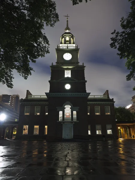 Independence Hall Rainy Night — Stock Photo, Image