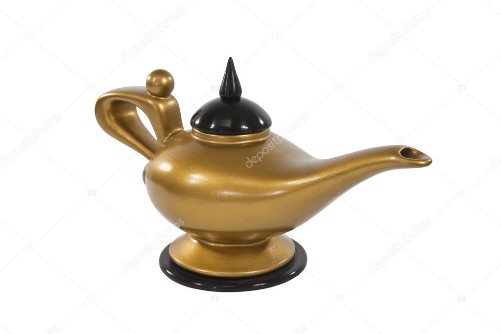 Golden Genie Lamp