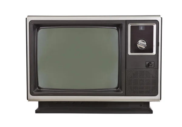 Винтажный телевизор изолирован — стоковое фото
