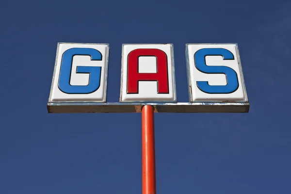 Vintage Gas Sign up Angle — Stock Photo, Image