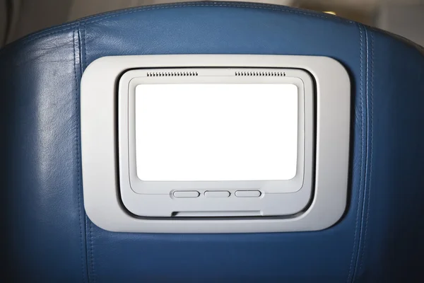 Телевизор с вырезанным задним сиденьем первого класса — стоковое фото