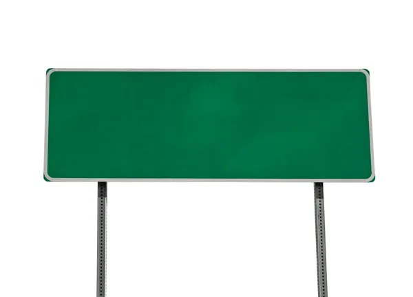 Зеленый дорожный знак изолирован — стоковое фото