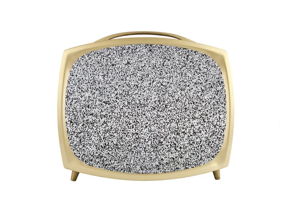 Televisão Vintage da década de 1950 com tela estática — Fotografia de Stock
