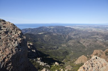 Point Mugu Peak and Channel Islands in California clipart