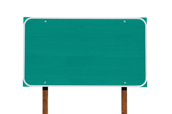Izole büyük boş Yeşil Otoban işareti — Stok fotoğraf