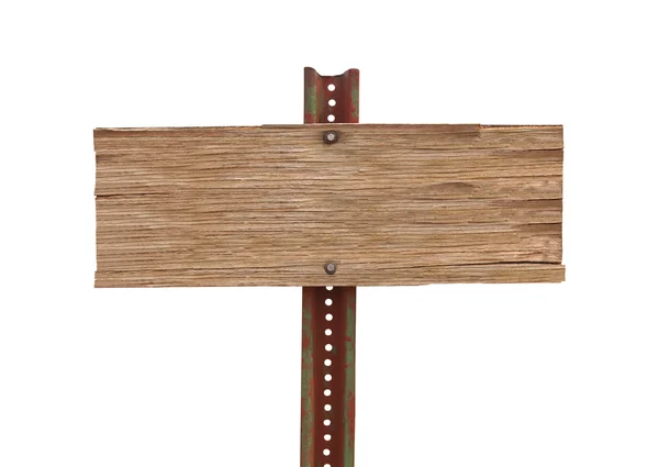 Signo de madera en blanco rústico — Foto de Stock