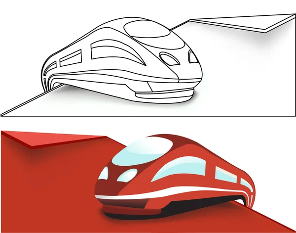Train à grande vitesse — Image vectorielle