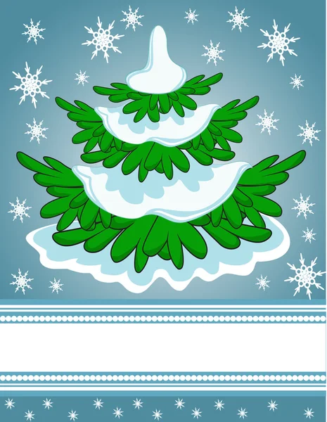 Κάρτα χριστουγεννιάτικου δέντρου — Διανυσματικό Αρχείο
