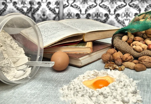 Baking fresh dough background — Stock Photo, Image