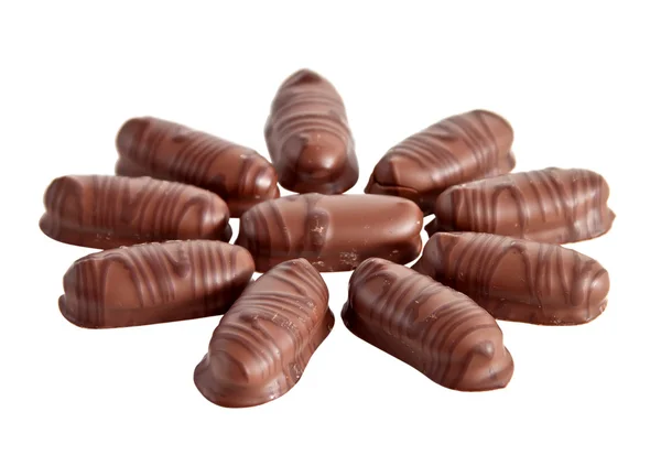 Choklad godis isolerad på vit bakgrund. — Stockfoto