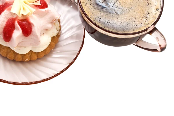 Kaffee und ein Stück Kuchen — Stockfoto