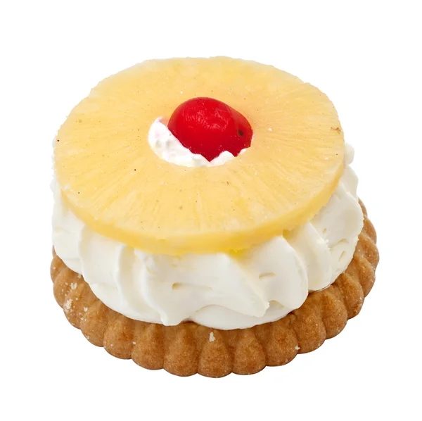 Beyaz arkaplanda pasta — Stok fotoğraf