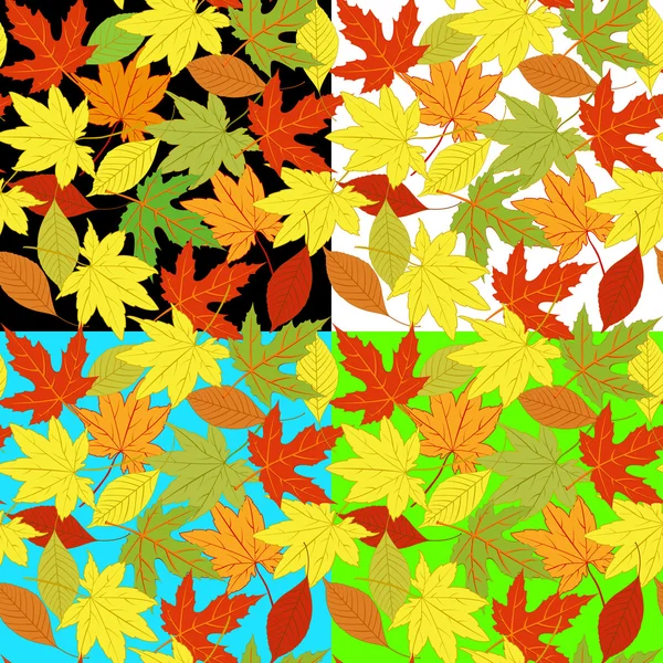 Utumn の葉のシームレスなパターン — ストックベクタ
